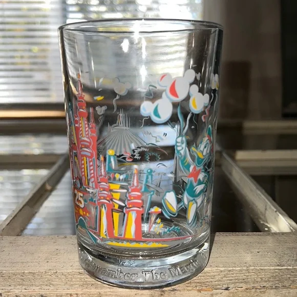 Disney | Kitchen | Disney 0 Years Of Magic 25th Anniversary Glass Cup |  Poshmark
